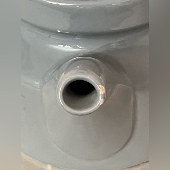 Vintage Cottagecore Waechtersbach West Germany Gray Stoneware Large Teapot - Picture 10 of 14